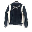 American Eagle  Honestly Bomber Jacket Navy White S Photo 7