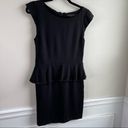 Alice + Olivia  black peplum employed office career bodycon dress size 10 Photo 2