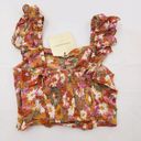 Cynthia Rowley  Square Neck Floral Crop Top, Womens Size Small Photo 2