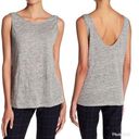 Theory Gray Linen Sleeveless Top Tank Low Back Layering Marled Insar XS New Photo 0