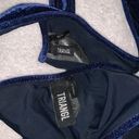 Triangl Women's Small/XS  Camille Navy Blue Italian Velvet Bikini Set Photo 6