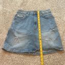 Calvin Klein Size 27 Distressed Y2K 90s Denim Skirt Photo 9