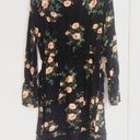 LC Lauren Conrad Lauren Conrad Black Floral & Polka Dot Long Sleeve Dress Photo 1