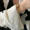 Stainless steel gold tone chunky bracelet nwt Photo 2