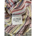 Elan  Lagenlook Boho Frayed Top Womens‎ Small 100% Linen Striped Popover Photo 9