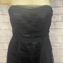 David's Bridal David’s Bridal strapless black tule mini dress. Photo 7