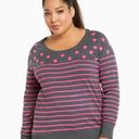 Torrid  polka dot striped sweater Photo 1