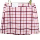 Lady Hagen  16” Woven Golf Skort Mid Rise Pink Plaid Mini Skirt Preppy Large Photo 6