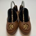 Tory Burch Allie Ballet Flats Elasticized Slip On Travel Brown Leather Womens 8M Photo 3