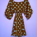 Dee Elle Dee Elly Brown Polka Dot Mini Dress Puff Sleeve Cut Out A Line Size Small Photo 1