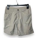 Mountain Hardwear  Womens Shorts 4 Zip Pocket Bermuda Tan Nylon Outdoor Hiking Photo 0