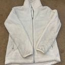 The North Face White Fuzzy Zip Up Photo 0