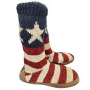 Muk Luks Venessa Stars Stripes Patriot Americana Slippers Shoes Womens Size 7/8 Photo 2