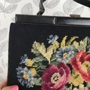 1950s Floral Embroidered Needlework Handbag Multi Photo 5