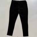 Juicy Couture  Black Velvet Mid Rise Pull On Pocket Skinny Leggings Size M Photo 4