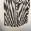 Time And Tru  Popover Tank Top White Gray Stripe Photo 5