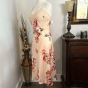 In Bloom  Midi Pink Floral Slip Dress Size Medium Photo 1