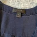 J.Crew  Dark Blue V Neck Long Sleeve Crepe Blouse Size 0 Photo 4