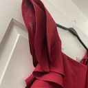 TCEC | NWOT | Square Neck Ruffle Sleeve Dress | L | Burgundy | CD02485 Photo 2