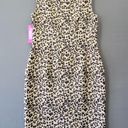 Krass&co 9& Womens Dress Size S Tan Midi Preppy Leopard Sleeveless Shift Round Neck Zip Photo 1