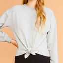 Cinq à Sept  Parker Knotted Tie Pullover Crop Cropped Sweatshirt B18 Photo 0