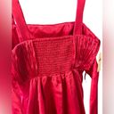 Maeve  by Anthropologie Pink Bow-Tie Satin Mini Dress Women’s size US 4 NWT Photo 11