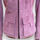 Ideology  Berlin Pink Suede Leather Moto Jacket Women's Size XS Photo 4