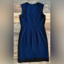 Tahari  Levine Dress Arthur S. Levine Color Block Black & Blue Size 4 Photo 7