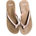 Sanuk  Flip Flop Sandals 9 Pink Tan Yoga Mat Footbed Comfort Casual Summer Beach Photo 2