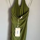 Meshki NEW  Allison Jersey Ruched Split Green Maxi Dress Photo 7