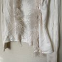 Alberto Makali  Fur Knit white  Ivory cardigan feathers white size M Photo 3