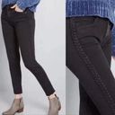 Driftwood  Jackie Braided Side Black Raw Hem Skinny Denim Jeans Photo 1