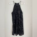 Everly Sequins Black Sleeveless A Line Mini Dress Cocktail Shift Shimmer Size M Photo 1