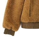 Zyia  Reversible Teddy Bomber Jacket Brown Cream XL Photo 8