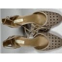 Lauren Ralph Lauren Verna Ankle Wrap D'Orsay Pumps Beige Calf Hair Leather Sz10B Tan Size 10 Photo 2