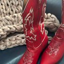 Red cowboy Boots Size 9 Photo 3