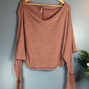 Free People Mauve Slouchy Knit Long Sleeve Top Photo 0