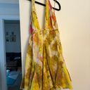 ZARA Yellow Halter Open Back Mini Dress Photo 2