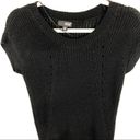 a.n.a . Black Short Sleeve Scoop Neck Chunky Knit Sweater Top Pullover Size XS Photo 1