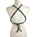 Cabana Del Sol  Palm Leaf Tropical Criss Cross Bikini Top Medium Green Photo 3