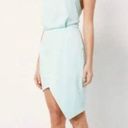 Elliatt  Camo Asymmetric Satin Cocktail Dress in Seafoam Size Large Photo 9