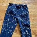 Sweaty Betty  Leggings Women's Size XS Super Soft 7/8‎ Yoga Blue Line Flow Print Photo 4