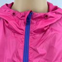 Reebok  (L) Purple Pink Gray Color Block Hood Windbreaker Jacket Zip Up Photo 3