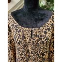 Brooks Karen  Women's Brown Rayon Round Neck Long Sleeve Pullover Top Blouse 2X Photo 2