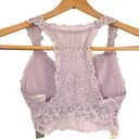 Aerie  Lavender Highlands Lace Longline Racerback Bralette XS Removable Pads Photo 4