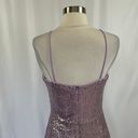 AQUA Women's Formal Dress by  Size 6 Purple Sequined Sleeveless Long Evening Gown Photo 6