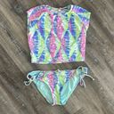 The Bikini Lab Tie Dye Rash-guard & Bikini Bottoms Set Photo 0