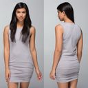 Lululemon  In The Flow Ruched Dress in Heather Medium Gray Photo 7