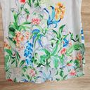 Tommy Bahama Linen Floral Print White Button Tank Women’s Small Photo 2