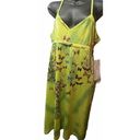 Jane Ashley Jean  Ashley women‎ green Yellow floral summer dress size medium Photo 1